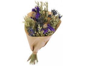 Grand bouquet  de fleurs séchées Mix (Naturel et bleu)