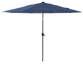 Grand parasol aluminium 3.5 m Roseau (Gris et bleu)
