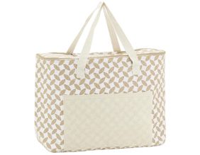 Sac lunch isotherme en jute (Feuille 46x15x32)