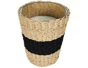 Grande bougie parfumée panier tressé 23 cm