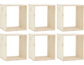 Grande étagère modulable en pin 45 x 35 x 39 cm (Lot de 6)