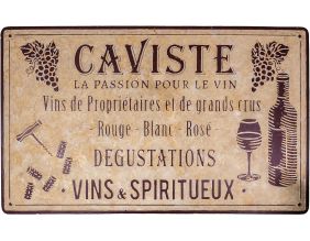 Grande plaque vintage en fer 122,5 x 74 cm (Caviste)