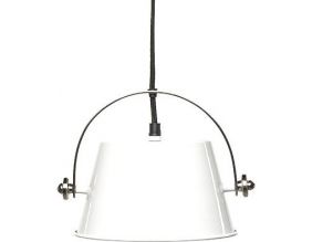 Grande suspension Indus en métal blanc