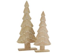 Grands sapins en manguier blanchi (lot de 2)