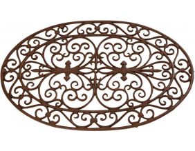 Gratte-pieds paillasson grille en fonte (Ovale)