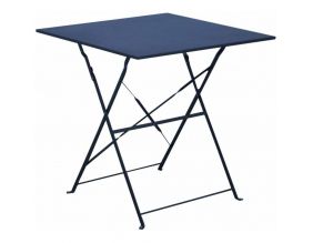 Guéridon carré en acier 70 cm Cuba (Bleu)