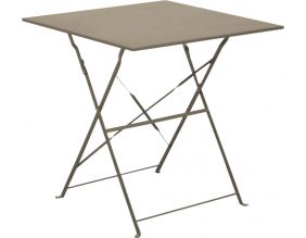 Guéridon carré en acier 70 cm Cuba (Mastic)