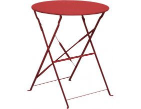 Table ronde en acier 60 cm Cuba (Rouge)