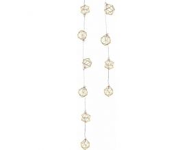 Guirlande lumineuse diamants en métal 10 leds (Doré)