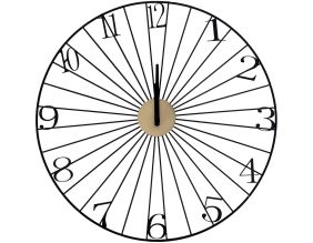 Horloge filaire en métal noir 50 cm