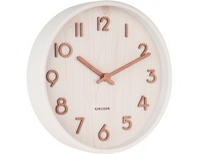 Horloge en bois Pure 22 cm (Blanc)