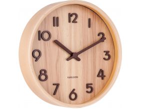 Horloge en bois Pure 22 cm (Naturel)