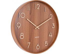 Horloge en bois Pure 40 cm (Bois foncé)