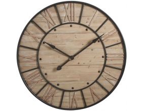Horloge en bois et métal Industrie