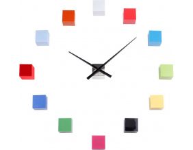 Horloge cubique DIY multicolore