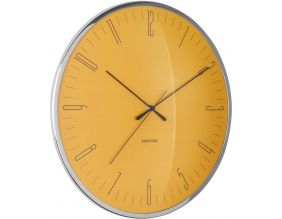 Horloge avec dôme en verre Dragonfly (Jaune moutarde)