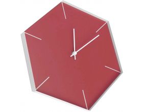 Horloge loft Héxagona 30 x 35 cm (Rouge)
