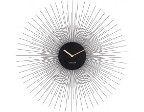 Horloge en métal Peony 60 cm (Noir)