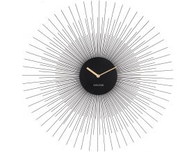 Horloge en métal Peony 60 cm (Noir)