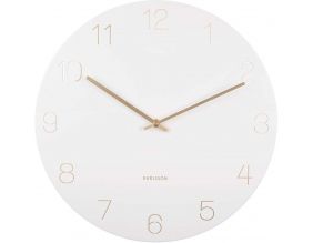 Horloge en métal chiffres gravés Charm (Blanc)