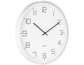 Horloge en métal mat Lofty (Blanc)