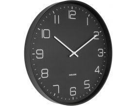 Horloge en métal mat Lofty (Noir)