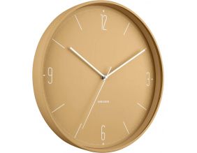Horloge en métal mat Numbers & Lines 40 cm (Ocre jaune)