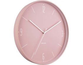 Horloge en métal mat Numbers & Lines 40 cm (Rose)