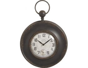 Horloge en métal et verre