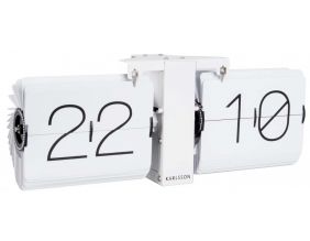 Horloge moderne Flip No Case (Blanc)