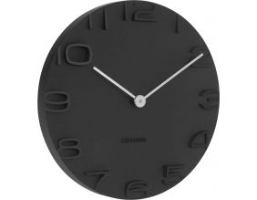 Horloge moderne avec aiguilles chromées On the Edge (Noir)