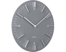 Horloge moderne en métal Detailed (Gris)