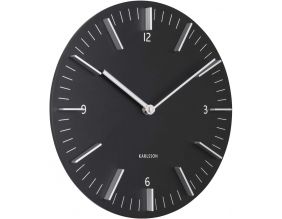 Horloge moderne en métal Detailed (Noir)