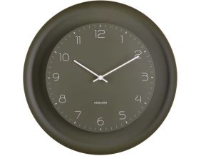 Horloge mural en métal Dual Disc (Vert mousse)