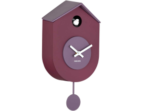 Horloge murale en ABS Grato Cuckoo (Mauve foncé et lavande)