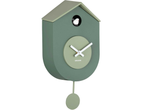 Horloge murale en ABS Grato Cuckoo (Vert jungle et vert jade)