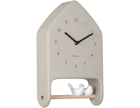 Horloge murale Love Birds (Gris clair)