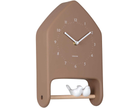 Horloge murale Love Birds (Marron)