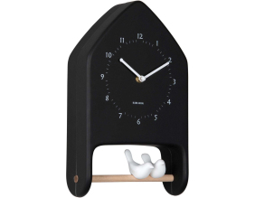 Horloge murale Love Birds (Noir)