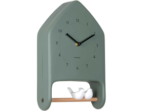 Horloge murale Love Birds (Vert jungle)