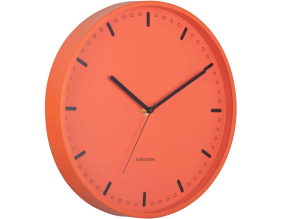 Horloge murale en aluminium Cool Retro (Orange)