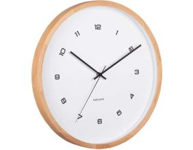 Horloge murale en bois Modesta (Blanc)