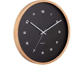 Horloge murale en bois Modesta (Noir)