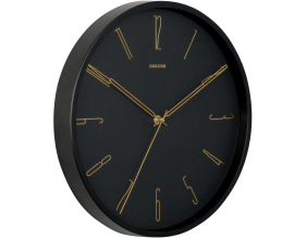 Horloge murale en métal Belle Numbers (Noir)