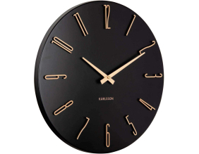 Horloge murale en métal Esmerado 40 cm (Noir)