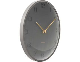 Horloge murale en métal Fuerte Dome (Gris)