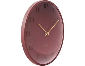 Horloge murale en métal Fuerte Dome (Rouge)