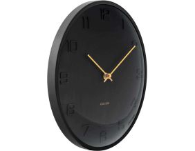 Horloge murale en métal Fuerte Dome (Noir)