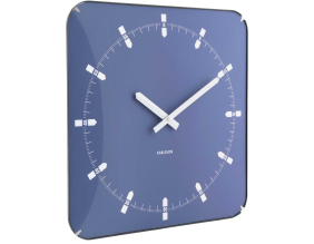 Horloge murale en métal Sucinto Dome Square (Bleu)