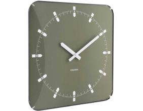 Horloge murale en métal Sucinto Dome Square (Vert)